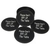 Don't EFF UP The Table Leather Drink Coasters, Funny Humor