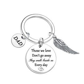Nimteve Dad Memorial Keyring Bereavement Gift Remembrance Sympathy Gift Father Funeral Gift Memorial Gifts for Loss of Dad Angel Gifts
