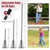 Garden Rake for Leaves: 70 Inch Adjustable Long Handle 18