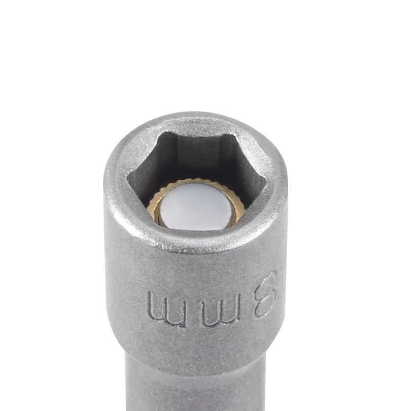 sourcingmap 5 Pcs 1/4" Quick-Change Hex Shank 8mm Magnetic Nut