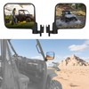 Wide Side Mirrors for Polaris Ranger XP 1000, Adjustable Clear