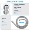 Dreyoo 1 Pack 59 Inch Shower Hose with Shower Extension