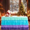 Pufogu 6ft Mermaid Tutu Table Skirt, Tutu Ruffled Tablecloth for