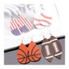 Wremily 8 Pairs Teardrop Leather Baseball Earrings For Sport Lover