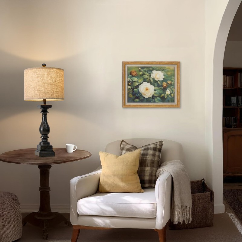 BOBOMOMO 27" Farmhouse Table Lamp Set of 2 with USB