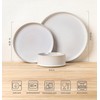 TheTerra Ceramic Dinnerware Sets for 4, 12 Pieces Porcelain Lightweight