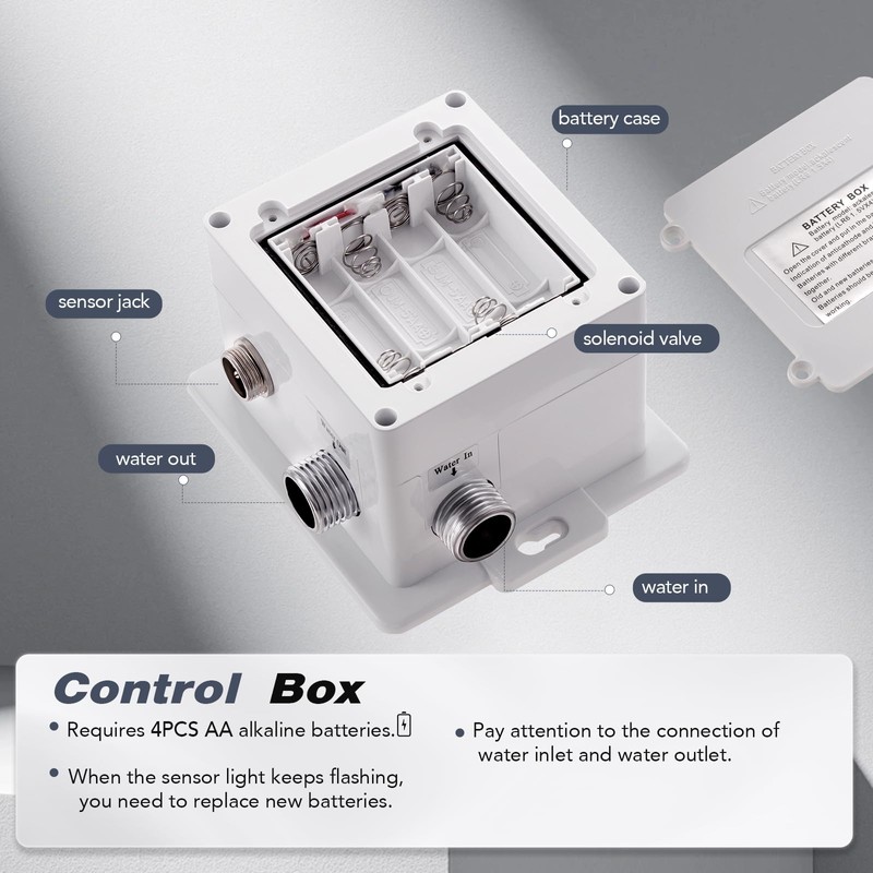 HHOOMMEE Automatic Touchless Bathroom Faucet Motion Sensor Activated Commercial Basin