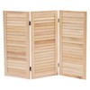 3 Panel Room Divider Screen, Folding Privacy Wooden Short Screen,