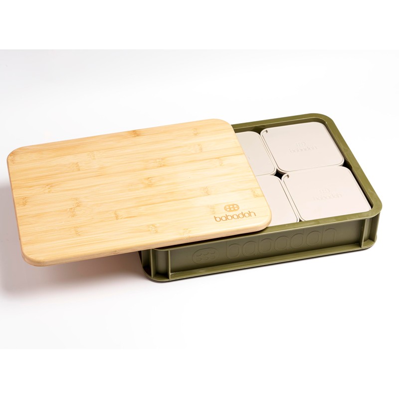 Babadoh Dough Trays & Bamboo Board Set – Includes 2