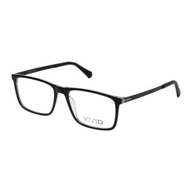 Vivid Designer Reading Eye Glasses 891 in Glossy Black/Crystal Clear 55 mm