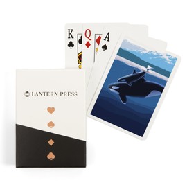 Lantern Press Orca and Calf (52 Playing Cards, Poker Size Card Deck with Jokers)