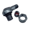 1x Motorcycle Aluminium Angle Valve Grey Anthracite 11.3 mm Valves