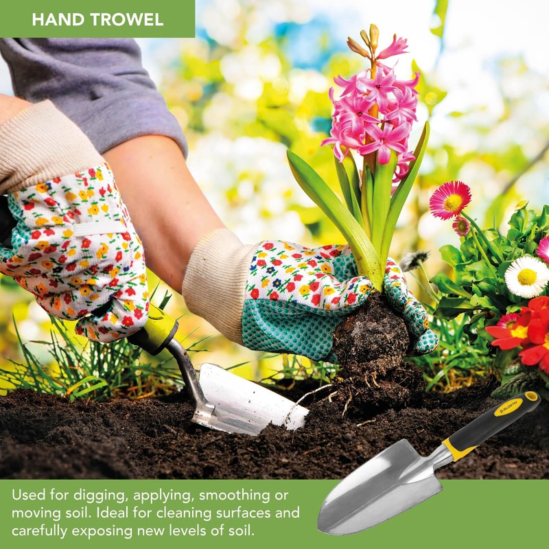 BLOSTM Gardening Tools Set 5 PCS - Heavy Duty Garden
