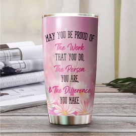 MEDROC Proud Of The Difference You Make Campaign Manager Tumbler Stainless Steel 20oz, Office Gifts For Women Work Friend Coworker, Funny Driking Coffee Cup For Birthday Christmas