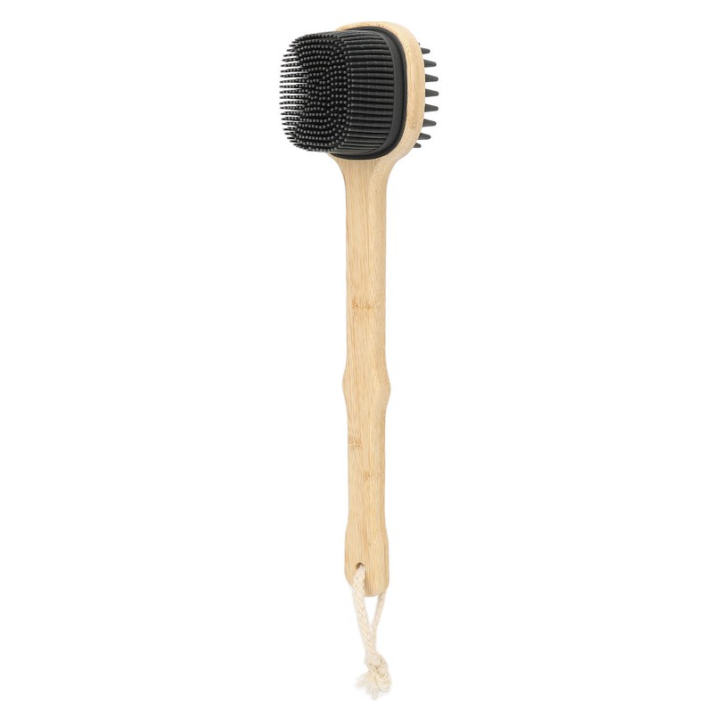 Long Handle Bath Brush with Handing Rope Silicone Shower Back