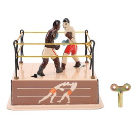 Clockwork Boxing Toy Nostalgic Theme Boxing Ring Tin Toy Decorative Vintage Collection