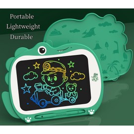 Lziizl 8.8 Inch LCD Writing Board Tablet for Kids - Toddler Toys Doodle Board - Green Dinosaur Drawing Pad for Boys Girls 3 4 5 6 Years Old