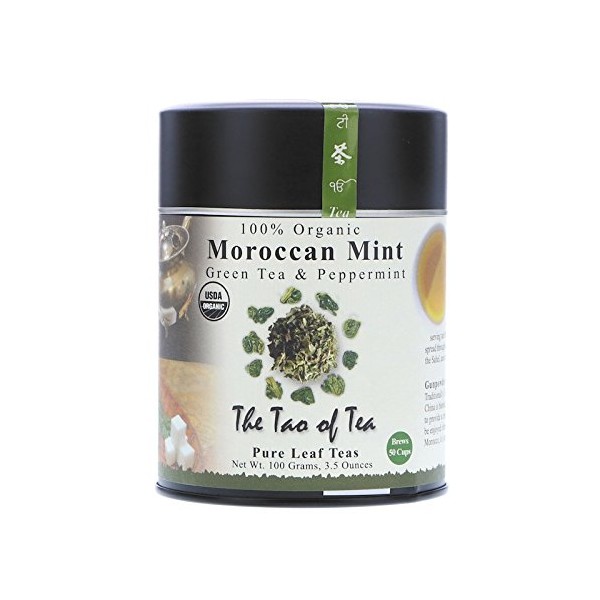 The Tao of Tea, Moroccan Mint Green Tea & Peppermint, Loose Leaf, 3.5-Ounce Tins (Pack of 3)