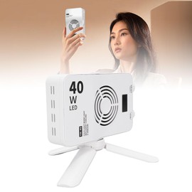 40W RGB Photography Lighting, 136 LED Full Color Fill Light with Stepless 3000-7000K Adjustment, Portable Video Light for Outdoor Photography Live Streaming