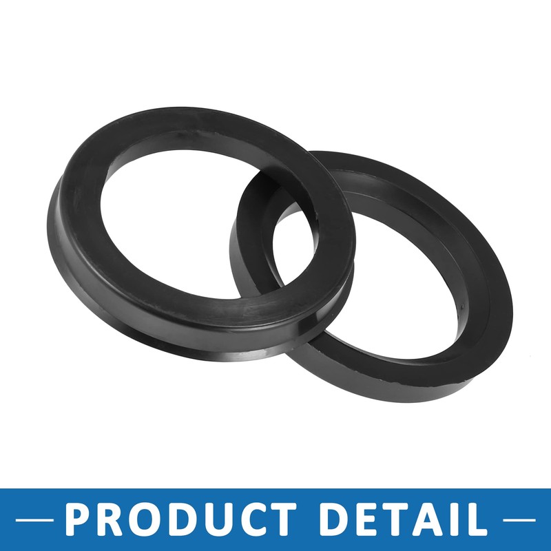 A ABSOPRO 73.1-54.1mm Wheel Hub Centric Rings Plastic Black (Set