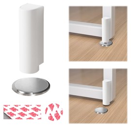 Magnetic Door Stop Stopper for Floor Indoors, No Drilling Invisible Weighted Doorstop, Silent Door Stops Stoppers Catch Holder Wedge for Home Bedroom Office Living Room Kitchen Bathroom(White)