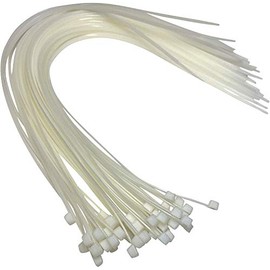 White Plastic Cable Ties Long and Wide Extra Large Zip Ties wrap Extra Heavy Duty Cable Ties 9.0mmx550mm, 100 Pieces (9.0x550mm, White)