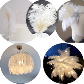 Pack of 20 15-20 cm Natural Ostrich Feathers, Ostrich Feather for Crafts, Craft Feathers for DIY Dream Catcher Accessories, Home Decoration, Costumes, Table Decoration, Wedding Party Festival Hats