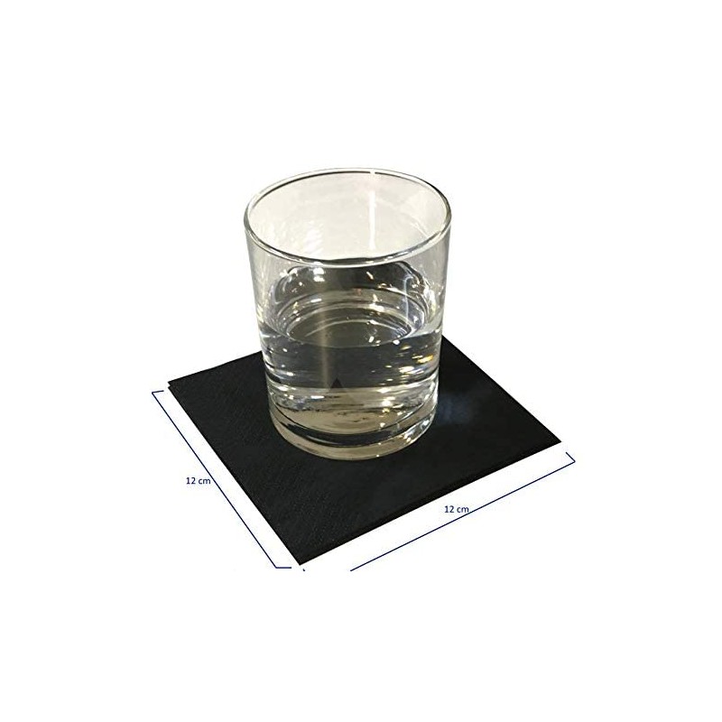 sellaviva Cocktail Napkins Black - 1/4 Fold 24 x 24