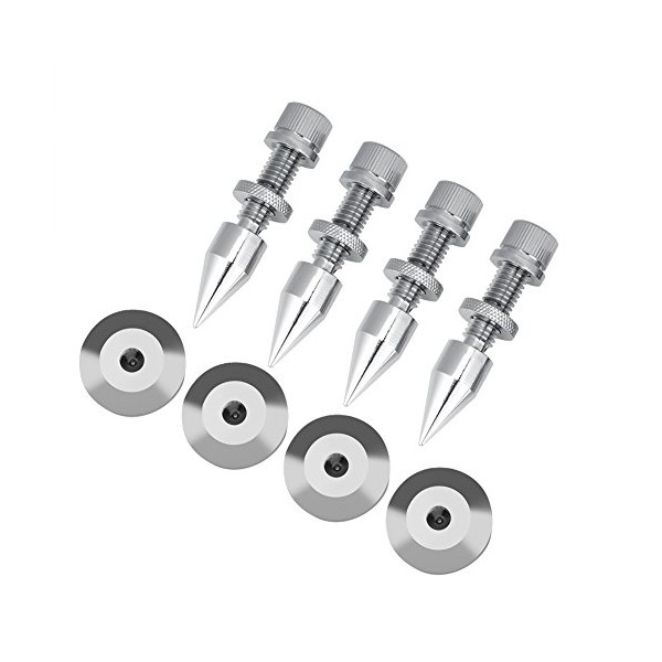 4Pcs Speaker Spikes, Isolation Foot Pads for HiFi Speaker, Made