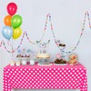 ELECLAND Pink Polka Dot Plastic Table Cover 137cmx274cm, Rectangle, Circus,