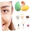 Healeved 4pcs Mango Shaped Makeup Sponges Portable for Liquid and