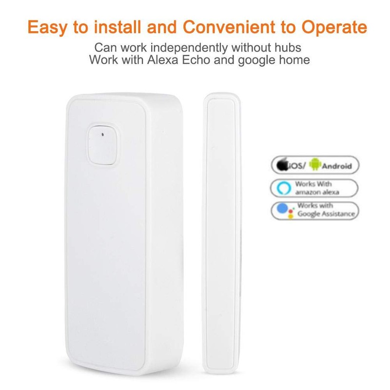 Smart Door Window Alarm Sensor Compatible with and Home Remote