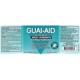 200 Guai-Aid® 600 mg alivio de moco y frío 8 horas vegetales Cápsulas de guaifenesina