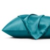 Bedsure Satin Pillowcases for Hair and Skin - Teal Silky
