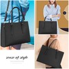 Laptop Bag for Women Waterproof Lightweight Leather 15.6 Inch Computer