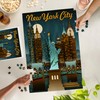 "Lantern Press New York, Retro Skyline, 1000 Piece Jigsaw Puzzle