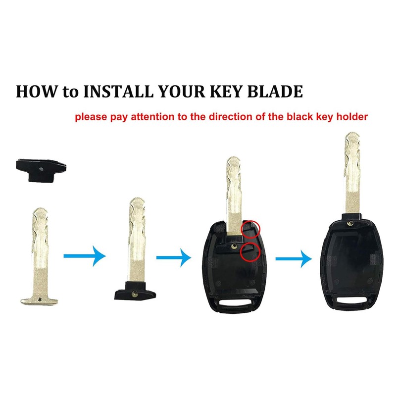 Keyless Entry Key Fob Shell Case Fit for Honda 2003-2012