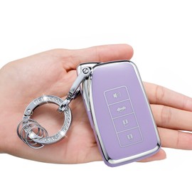 LJMTBKAN TPU Key Fob Case Cover Suitable for Lexus RX ES GS LS NX RS GX LX RC LC Series Keyless Remote Control Smart Key Fob