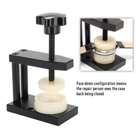 Firm Watch Crystal Press Tool Practical Watch Press with 12 Dies Watch Press Set Back Case Closer, Watchmaker Repair Tool Kit for Closing Watch Case