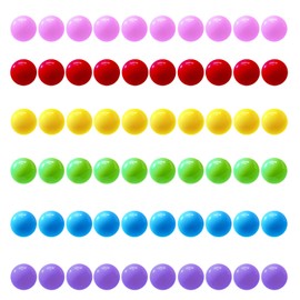 Hotgod 60 Pcs Chinese Checkers Marbles Balls in 6 Colors,14mm Game replacement Marbles Balls for Marble Run, Marbles Game