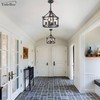 Yidelloc Farmhouse Light Fixtures Round Cage Chandeliers 4 Lights E12