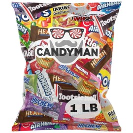 CANDYMAN (1 LB) Chocolate & Candy Bundle with Mixed Individually Wrapped Treats, Fun and Mini Sized Chocolate and Candy for Parties