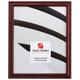 Craig Frames 200ASH 10 by 12-Inch Picture Frame, Wood Grain Finish, 0.75" Wide, Cherry Red