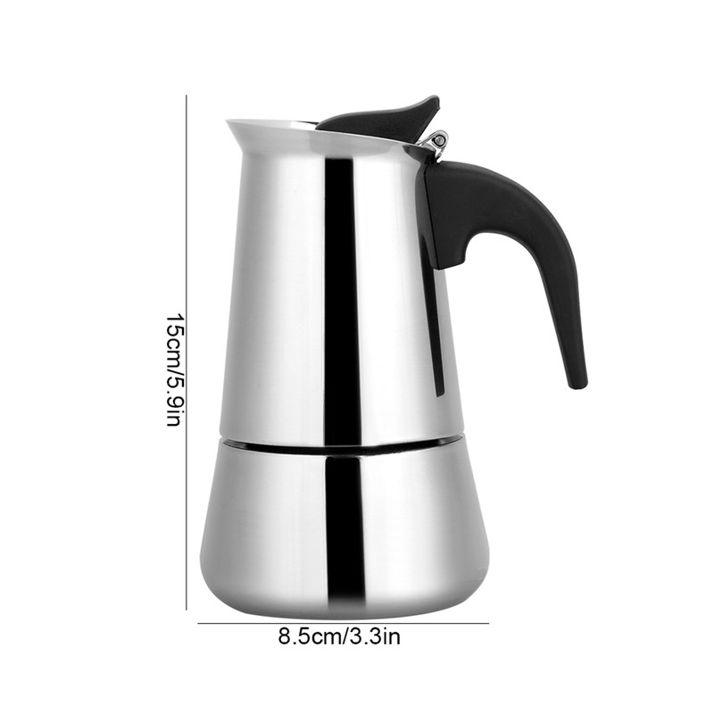 Portable Stainless Steel Coffee Pot Moka Espresso Maker Mocha Pot