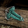Bahamut Elegant Elven Green Tree Leaf Enamel Pins Brooch for