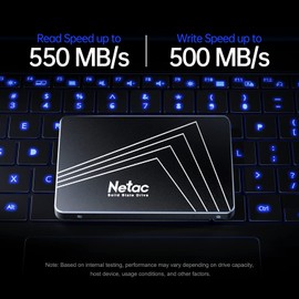 Netac SSD 1TB Internal SSD Up to 535 MB/s Hard Drive Disk Solid State Drive SATA SSD 2.5 Inch Easy to Install for Laptop Computer Upgrade Speed Game