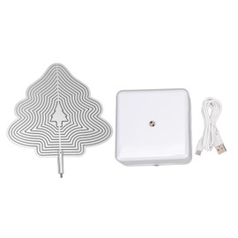 3D Metal Sheet Night Light Rotation Rechargeable Decoration 3D Night LED Light Base Christmas Trees