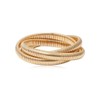 Hilufiet 3pcs Chunky Interlocking Layered Snake Chain Bracelets Set Gold