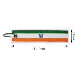 LLBFHH 3 Pcs India Indian Country Flag Keychain,Woven label Key Chains for Car Keys,Fabric Key Chains Men and Women,Used for Various Decorations.