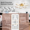 HLILCEH 26inch Modern LED Ceiling Light, 6 Rings Flower Flush
